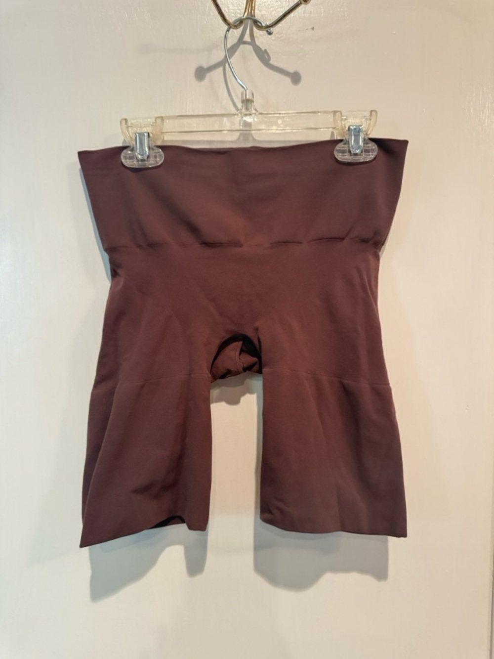 SKIMS High-Waist Shaping Bike Shorts in Chocolate